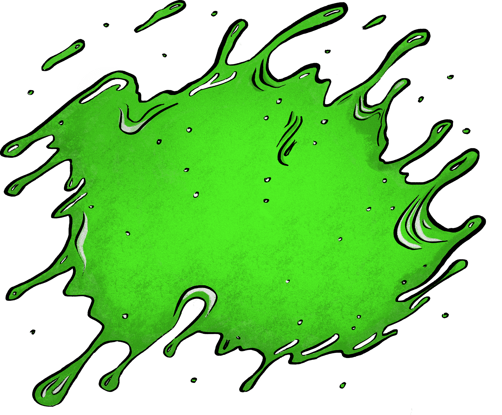Green Splash with Bones